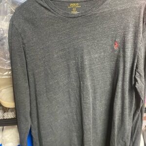 Polo by Ralph Lauren Men's Gray Long Sleeve Shirt